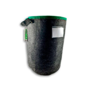 Maceta geotextil con manijas de 30 litros.