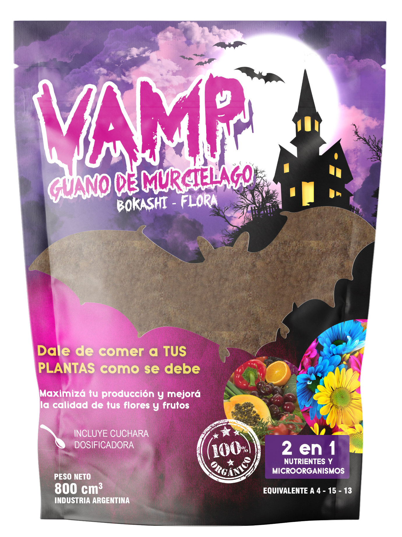 Vamp Guano De Murciélago 800cm3 Bokashi - Floración
